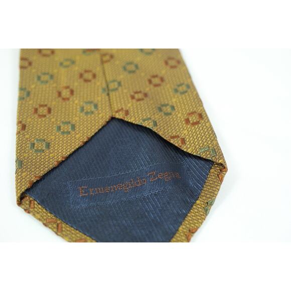 Ermenegildo Zegna‎ Mens Tie 100% Silk Geometric Multi Color - Picture 4 of 5